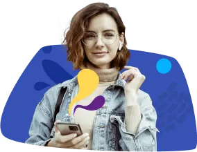 Uma jovem abaixo do texto que diz Indivíduos para uso pessoal